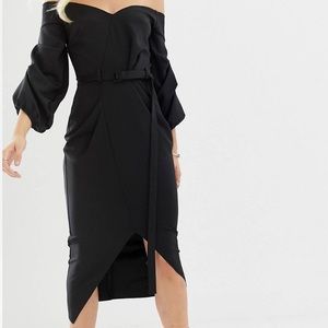 Black asos midi dress